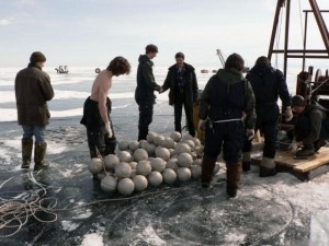 Ice Fishing for neutrinos on a frozen Lake Baikal